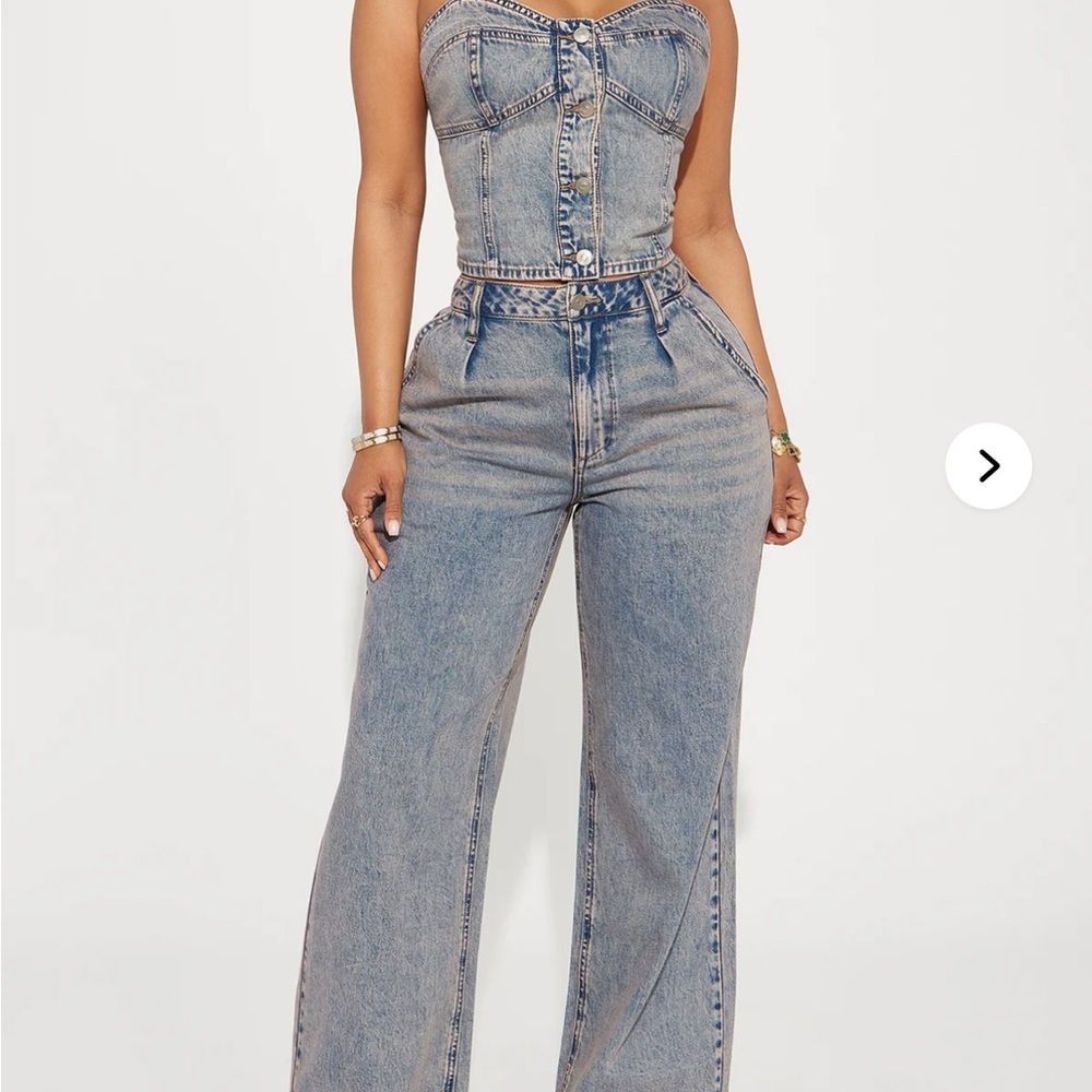 Fashion Nova Blue Denim Jumpsuit
